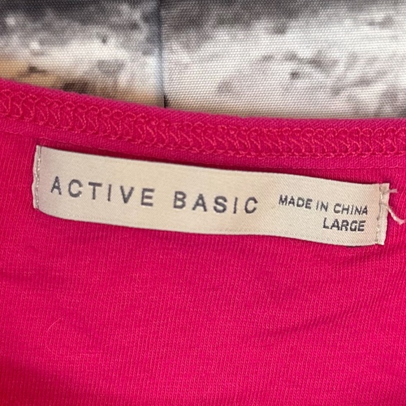 Active Basic Hot Pink Tank Top Size: L - Picture 4 of 6